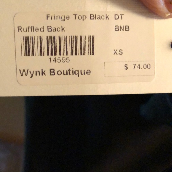 Black Ruffle Top - Picture 2 of 3